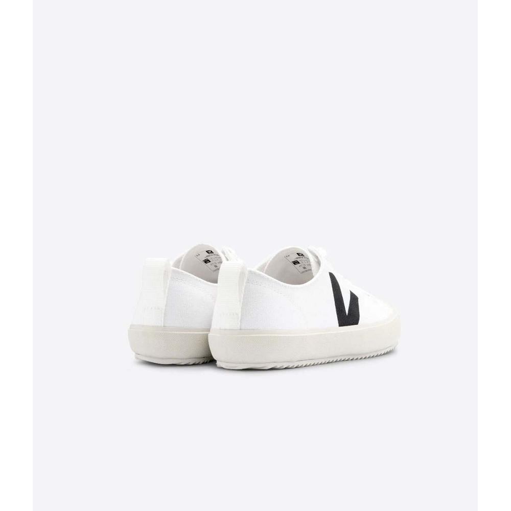 Women's Veja NOVA CANVAS Shoes White/Black | ZA 531WNB